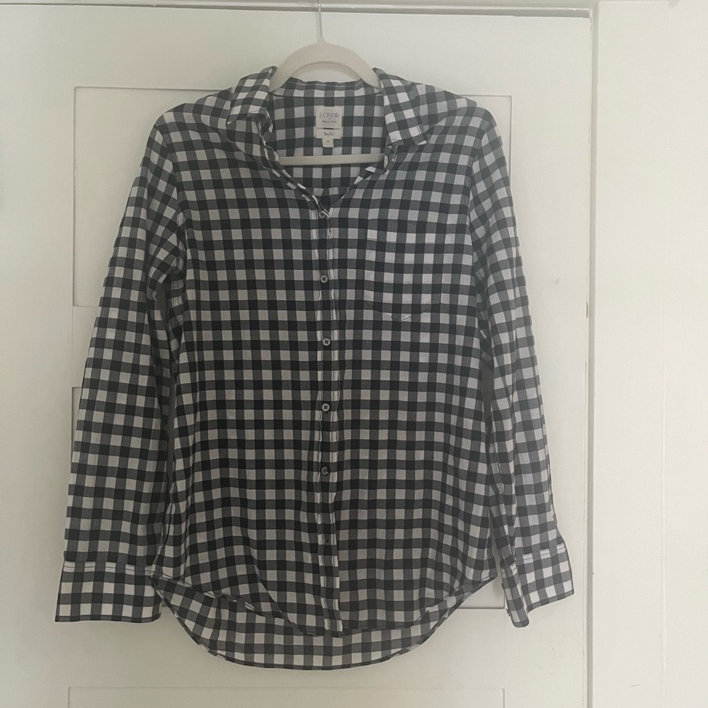 JCrew Factory Size M Gingham Button Down